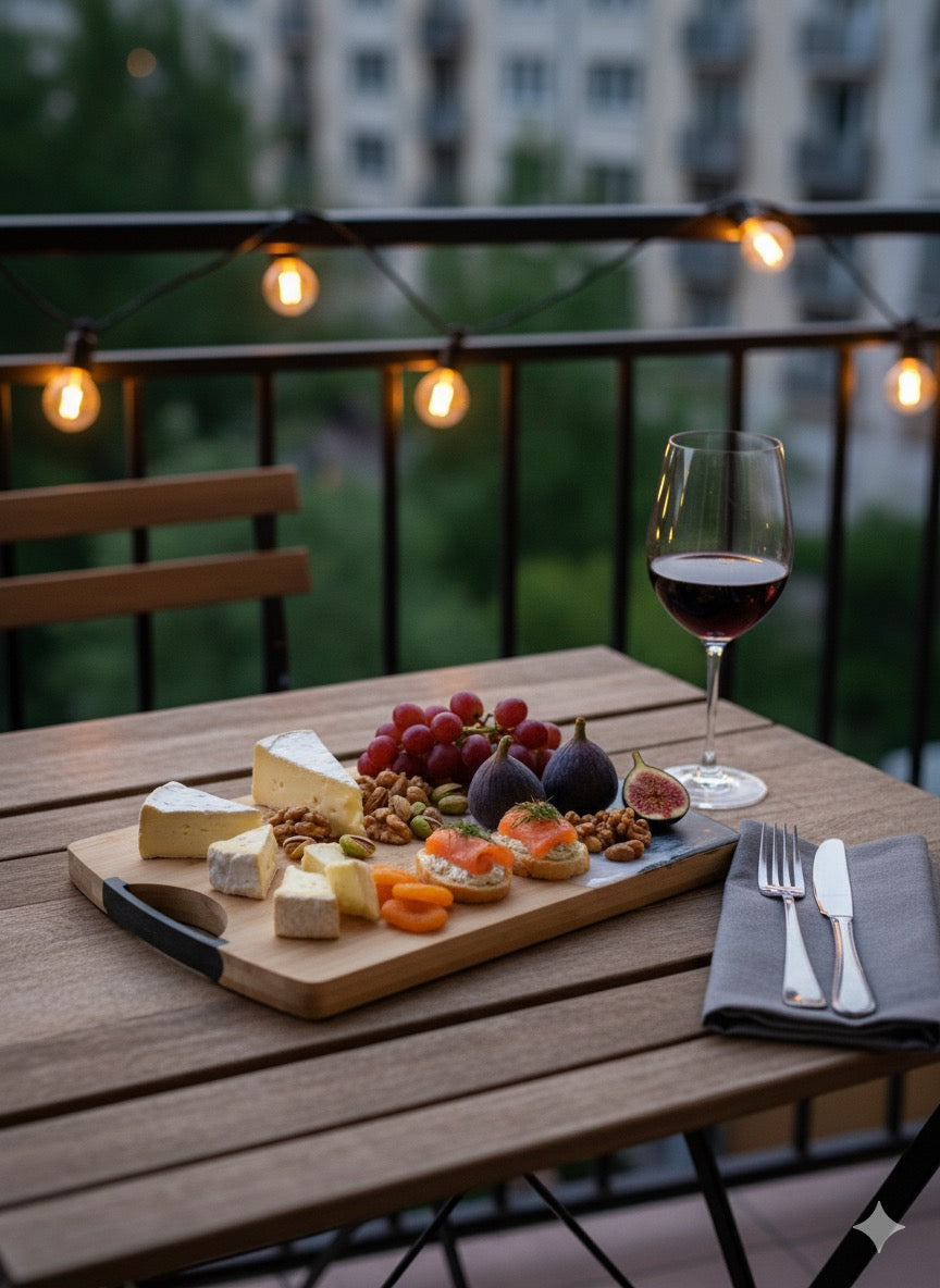 Black Wave Epoxy Serving Tray – Handmade Bamboo Design