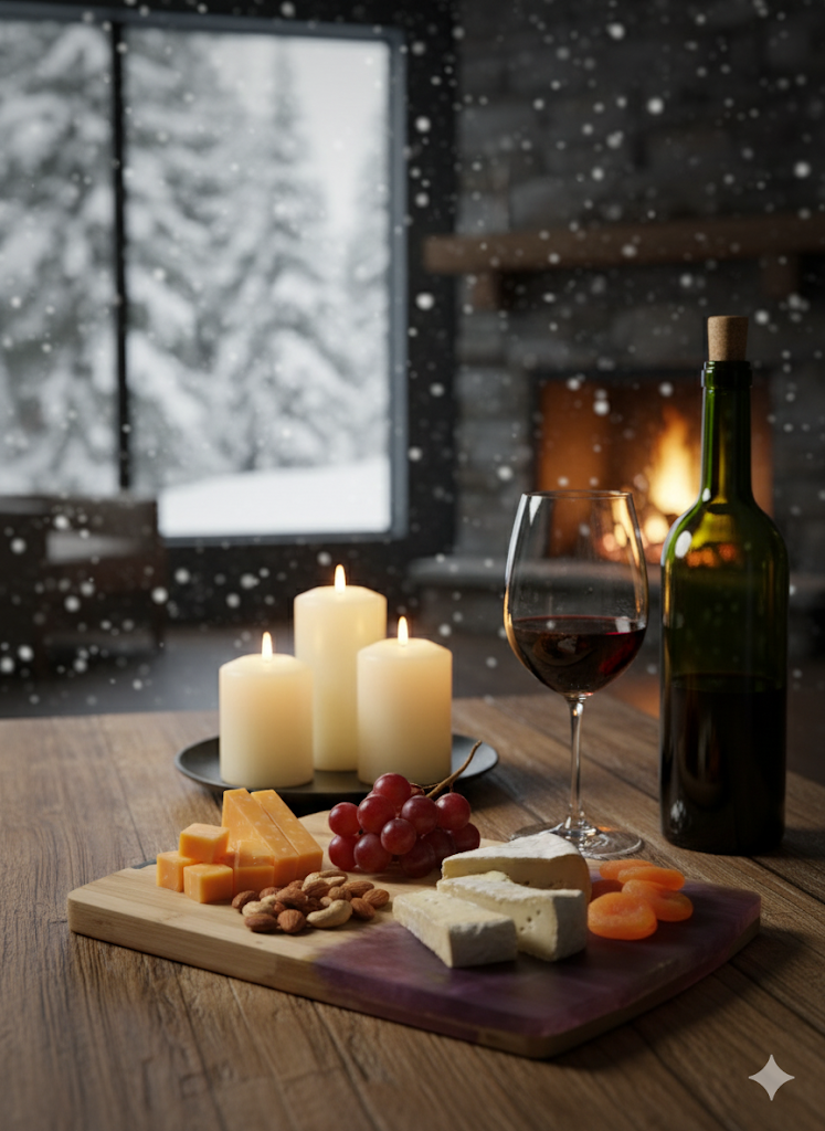 Purple Epoxy Serving Tray – Handmade Bamboo Design