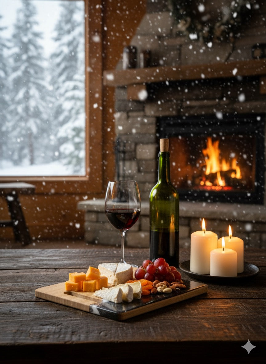 Black Marble Epoxy Serving Board – Handmade Bamboo Design