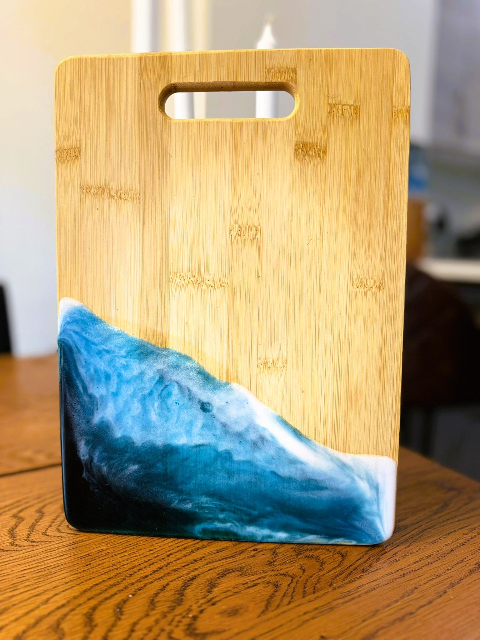 Wine & Cheese Serving Board – Handmade Epoxy Art